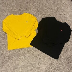 Polo Ralph Lauren Yellow and Black Long Sleeve Tees